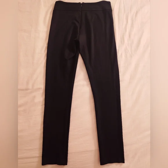EUC Black BCBG MAXAZRIA Ankle Length Mid-Rise Leggings Ponte Pants S Back Zip - Picture 8 of 15